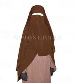 Taupe brown AF Mumina Eyes Uncovered Niqab