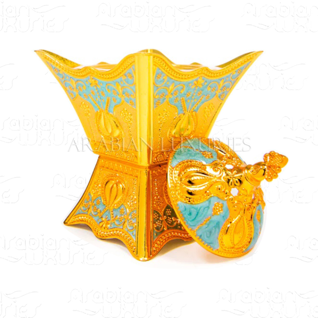 Turquoise Enamel Gold Luxury Burner GIB025_1